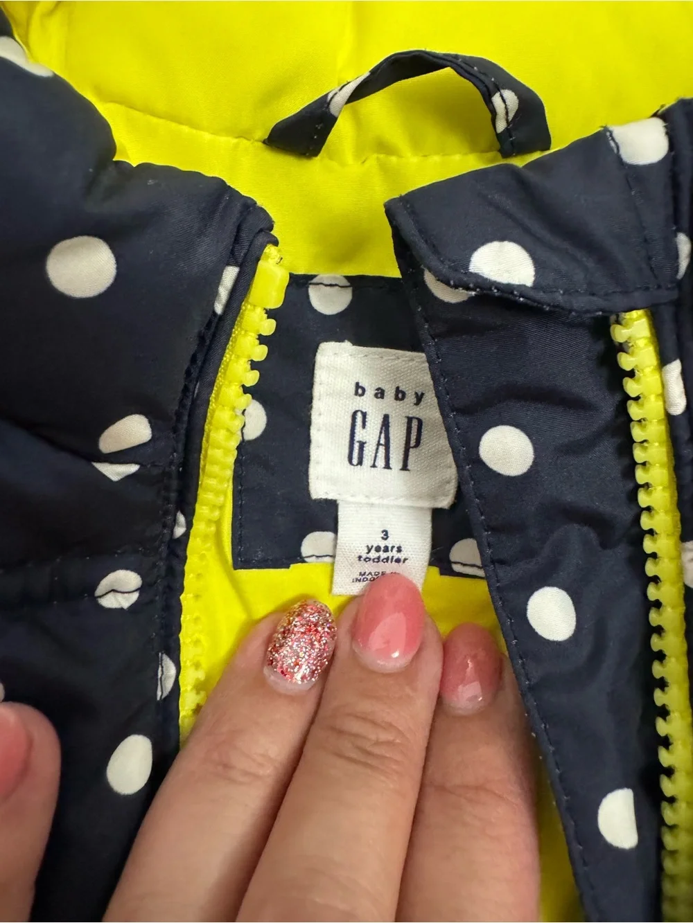 babyGap Polka Dot Puffer Vest - Size 3T
